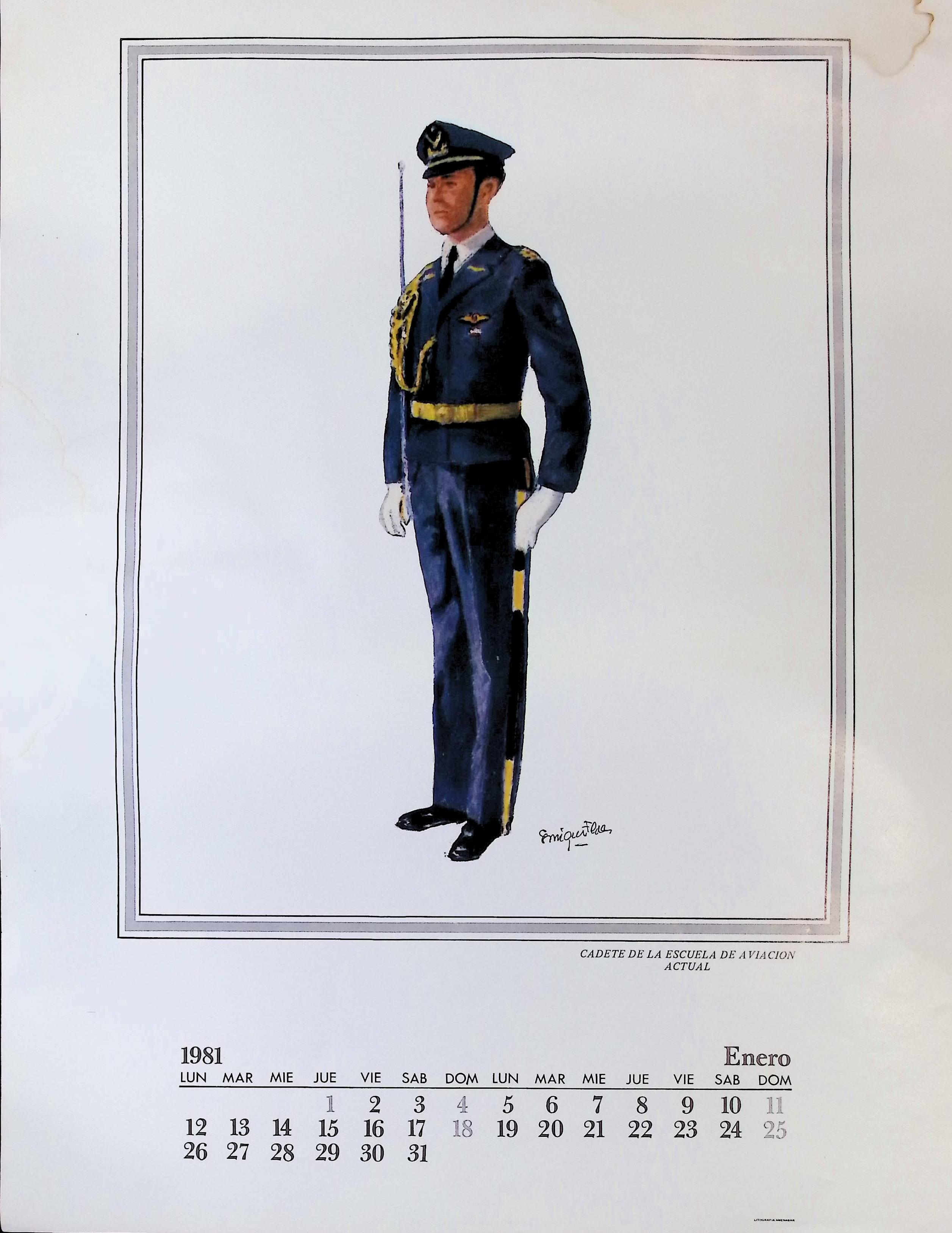 Cadete de la Escuela de Aviación Actual