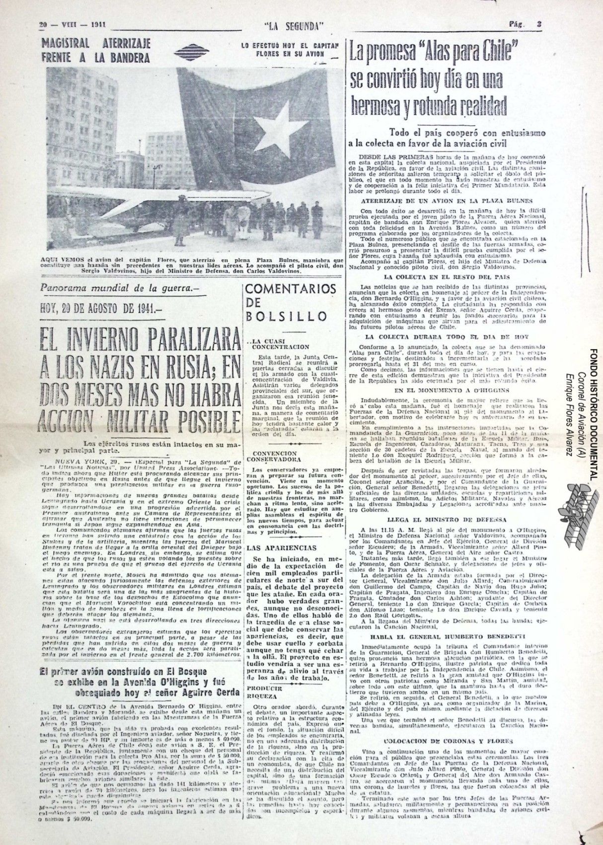 La Segunda — 20 de agosto de 1941